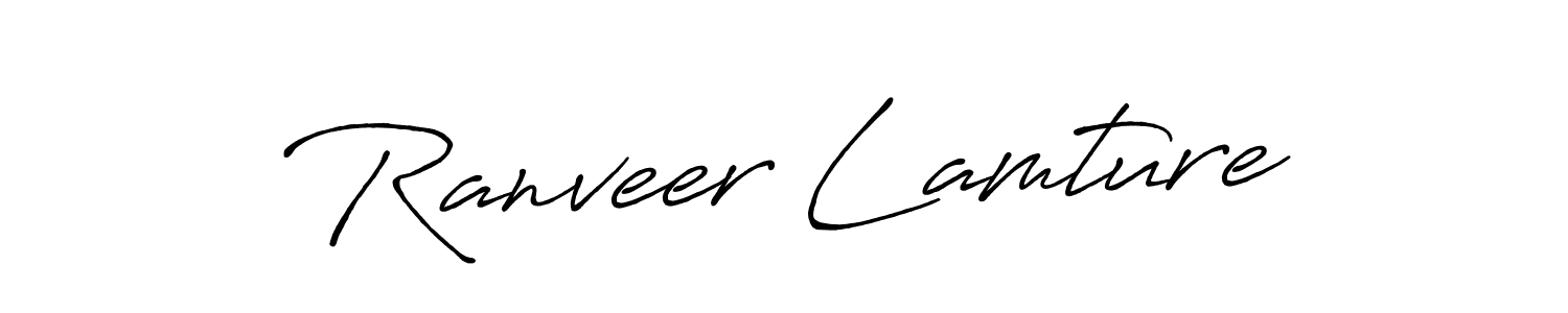 How to make Ranveer Lamture signature? Antro_Vectra_Bolder is a professional autograph style. Create handwritten signature for Ranveer Lamture name. Ranveer Lamture signature style 7 images and pictures png