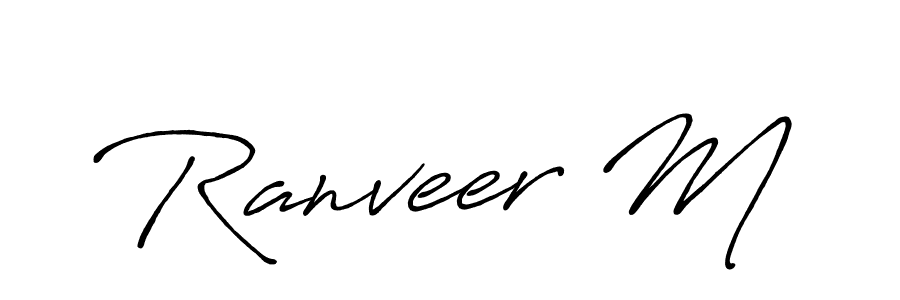 Once you've used our free online signature maker to create your best signature Antro_Vectra_Bolder style, it's time to enjoy all of the benefits that Ranveer M name signing documents. Ranveer M signature style 7 images and pictures png
