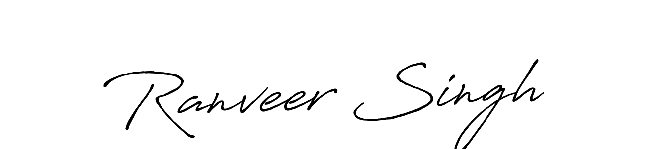 Create a beautiful signature design for name Ranveer Singh. With this signature (Antro_Vectra_Bolder) fonts, you can make a handwritten signature for free. Ranveer Singh signature style 7 images and pictures png