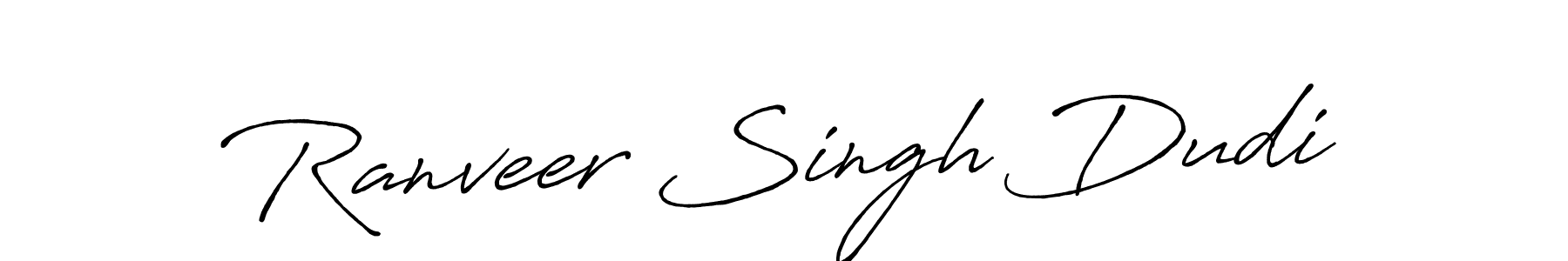 You should practise on your own different ways (Antro_Vectra_Bolder) to write your name (Ranveer Singh Dudi) in signature. don't let someone else do it for you. Ranveer Singh Dudi signature style 7 images and pictures png