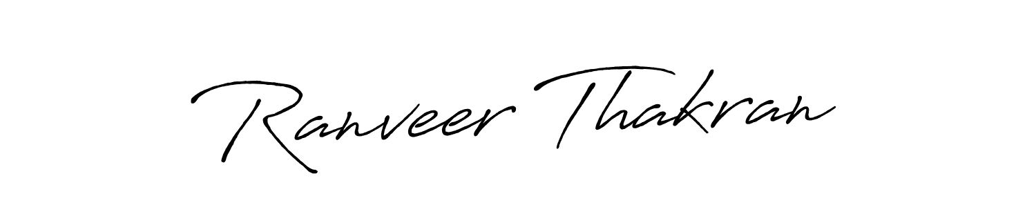 Make a beautiful signature design for name Ranveer Thakran. With this signature (Antro_Vectra_Bolder) style, you can create a handwritten signature for free. Ranveer Thakran signature style 7 images and pictures png