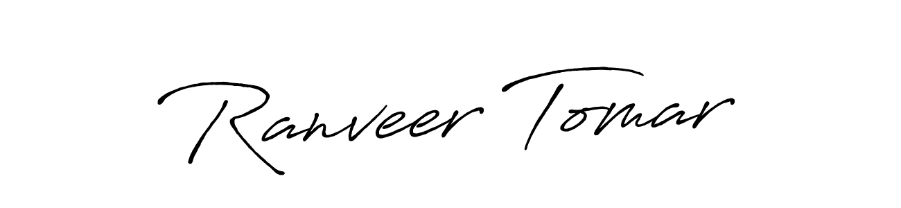 You should practise on your own different ways (Antro_Vectra_Bolder) to write your name (Ranveer Tomar) in signature. don't let someone else do it for you. Ranveer Tomar signature style 7 images and pictures png