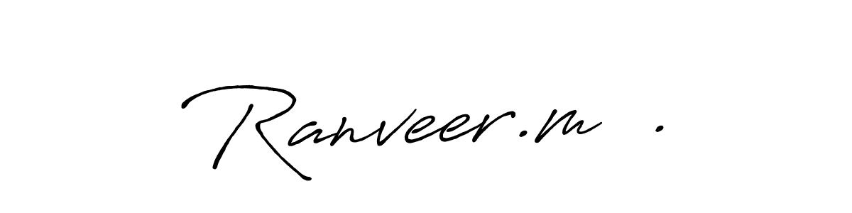 Antro_Vectra_Bolder is a professional signature style that is perfect for those who want to add a touch of class to their signature. It is also a great choice for those who want to make their signature more unique. Get Ranveer.m  . name to fancy signature for free. Ranveer.m  . signature style 7 images and pictures png