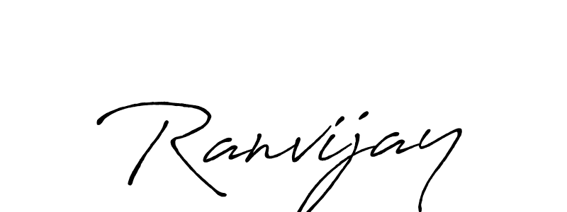 Design your own signature with our free online signature maker. With this signature software, you can create a handwritten (Antro_Vectra_Bolder) signature for name Ranvijay. Ranvijay signature style 7 images and pictures png