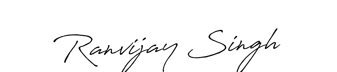 You should practise on your own different ways (Antro_Vectra_Bolder) to write your name (Ranvijay Singh) in signature. don't let someone else do it for you. Ranvijay Singh signature style 7 images and pictures png
