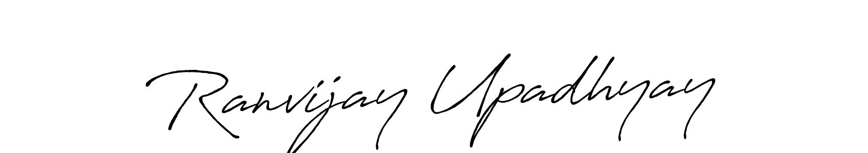 The best way (Antro_Vectra_Bolder) to make a short signature is to pick only two or three words in your name. The name Ranvijay Upadhyay include a total of six letters. For converting this name. Ranvijay Upadhyay signature style 7 images and pictures png