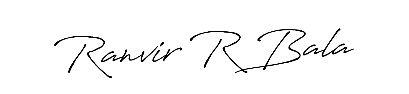 This is the best signature style for the Ranvir R Bala name. Also you like these signature font (Antro_Vectra_Bolder). Mix name signature. Ranvir R Bala signature style 7 images and pictures png