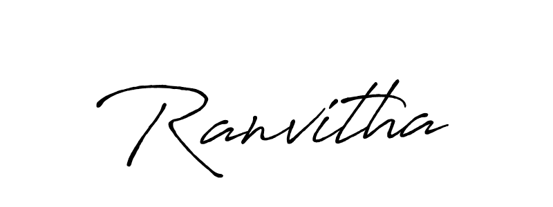 Also You can easily find your signature by using the search form. We will create Ranvitha name handwritten signature images for you free of cost using Antro_Vectra_Bolder sign style. Ranvitha signature style 7 images and pictures png