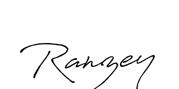 Use a signature maker to create a handwritten signature online. With this signature software, you can design (Antro_Vectra_Bolder) your own signature for name Ranzey. Ranzey signature style 7 images and pictures png