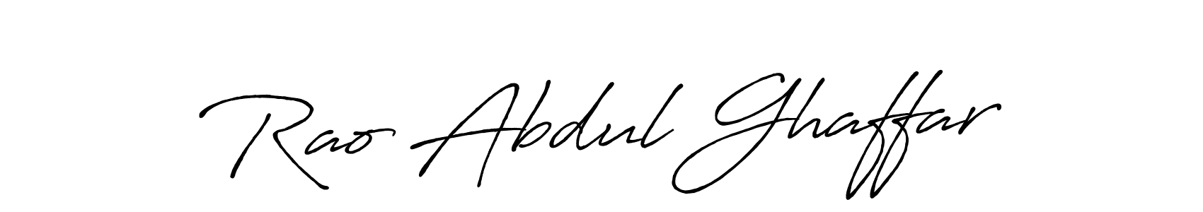 Create a beautiful signature design for name Rao Abdul Ghaffar. With this signature (Antro_Vectra_Bolder) fonts, you can make a handwritten signature for free. Rao Abdul Ghaffar signature style 7 images and pictures png