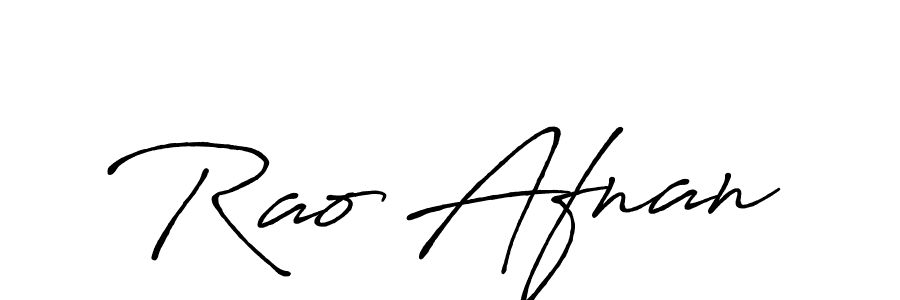 Create a beautiful signature design for name Rao Afnan. With this signature (Antro_Vectra_Bolder) fonts, you can make a handwritten signature for free. Rao Afnan signature style 7 images and pictures png