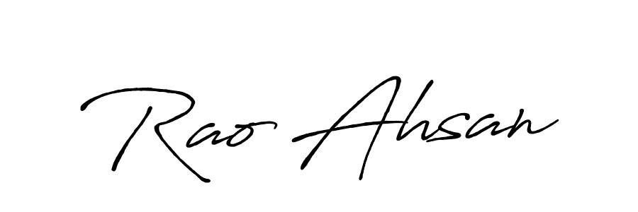Rao Ahsan stylish signature style. Best Handwritten Sign (Antro_Vectra_Bolder) for my name. Handwritten Signature Collection Ideas for my name Rao Ahsan. Rao Ahsan signature style 7 images and pictures png