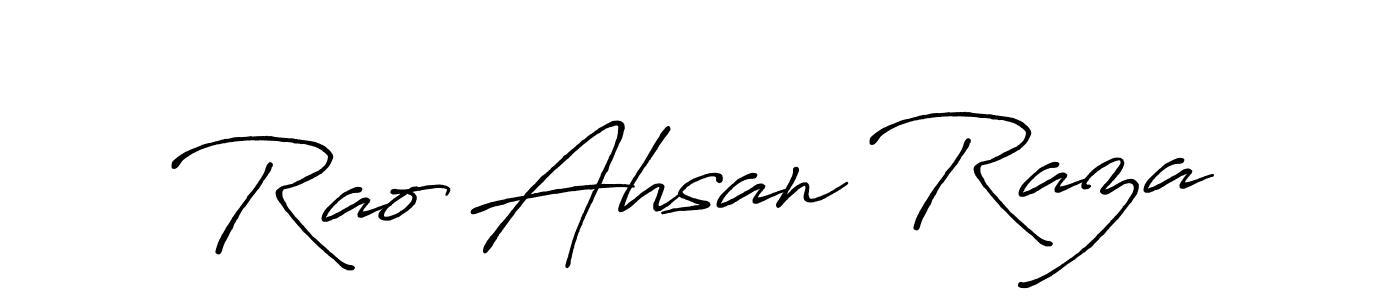 Design your own signature with our free online signature maker. With this signature software, you can create a handwritten (Antro_Vectra_Bolder) signature for name Rao Ahsan Raza. Rao Ahsan Raza signature style 7 images and pictures png