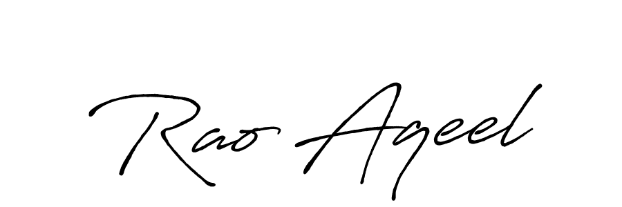 Use a signature maker to create a handwritten signature online. With this signature software, you can design (Antro_Vectra_Bolder) your own signature for name Rao Aqeel. Rao Aqeel signature style 7 images and pictures png