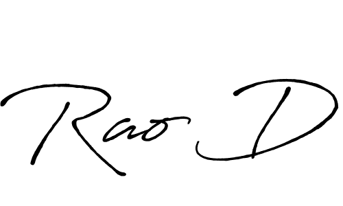 Create a beautiful signature design for name Rao D. With this signature (Antro_Vectra_Bolder) fonts, you can make a handwritten signature for free. Rao D signature style 7 images and pictures png