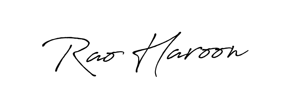 The best way (Antro_Vectra_Bolder) to make a short signature is to pick only two or three words in your name. The name Rao Haroon include a total of six letters. For converting this name. Rao Haroon signature style 7 images and pictures png