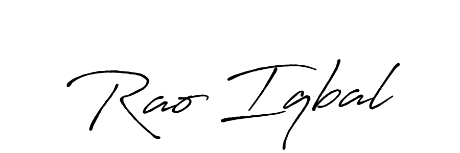 How to make Rao Iqbal name signature. Use Antro_Vectra_Bolder style for creating short signs online. This is the latest handwritten sign. Rao Iqbal signature style 7 images and pictures png