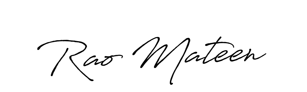 Also we have Rao Mateen name is the best signature style. Create professional handwritten signature collection using Antro_Vectra_Bolder autograph style. Rao Mateen signature style 7 images and pictures png