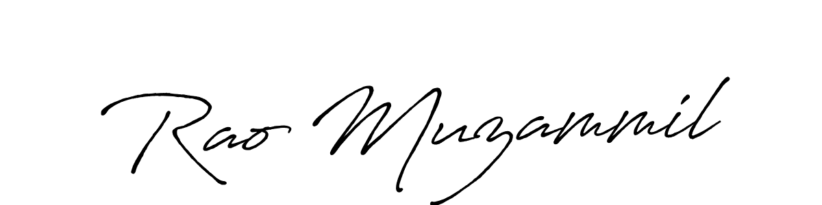 Make a beautiful signature design for name Rao Muzammil. With this signature (Antro_Vectra_Bolder) style, you can create a handwritten signature for free. Rao Muzammil signature style 7 images and pictures png