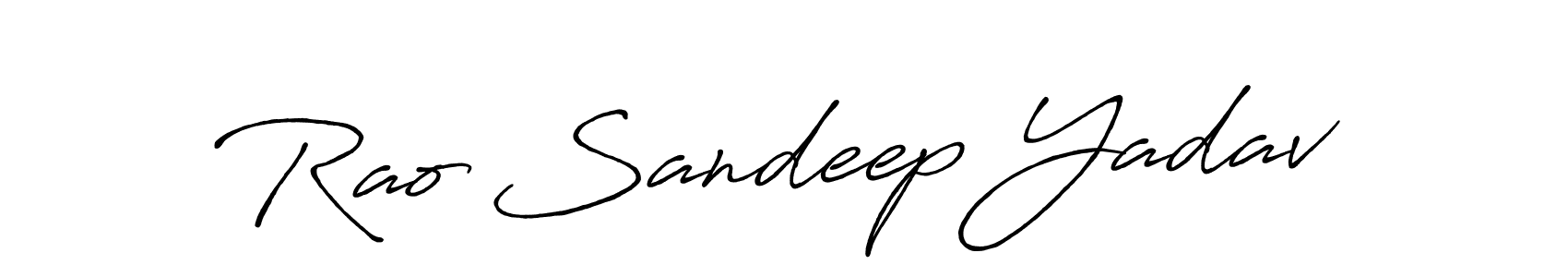 Design your own signature with our free online signature maker. With this signature software, you can create a handwritten (Antro_Vectra_Bolder) signature for name Rao Sandeep Yadav. Rao Sandeep Yadav signature style 7 images and pictures png