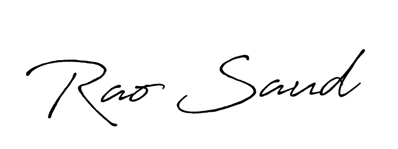 How to make Rao Saud name signature. Use Antro_Vectra_Bolder style for creating short signs online. This is the latest handwritten sign. Rao Saud signature style 7 images and pictures png