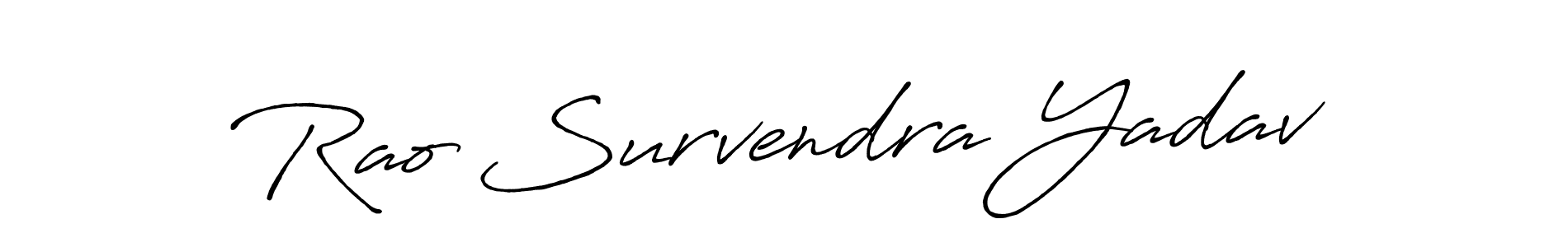 Design your own signature with our free online signature maker. With this signature software, you can create a handwritten (Antro_Vectra_Bolder) signature for name Rao Survendra Yadav. Rao Survendra Yadav signature style 7 images and pictures png