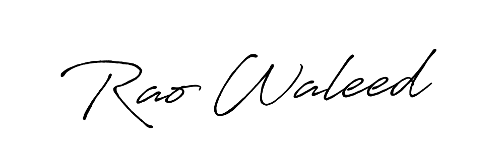 Also You can easily find your signature by using the search form. We will create Rao Waleed name handwritten signature images for you free of cost using Antro_Vectra_Bolder sign style. Rao Waleed signature style 7 images and pictures png