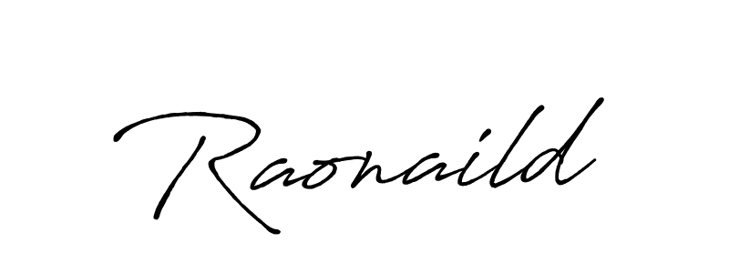 Make a beautiful signature design for name Raonaild. With this signature (Antro_Vectra_Bolder) style, you can create a handwritten signature for free. Raonaild signature style 7 images and pictures png