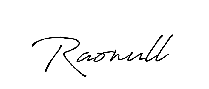 How to make Raonull signature? Antro_Vectra_Bolder is a professional autograph style. Create handwritten signature for Raonull name. Raonull signature style 7 images and pictures png