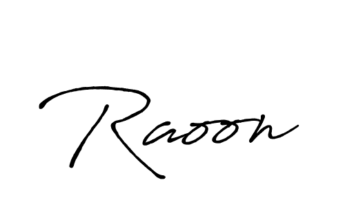 Once you've used our free online signature maker to create your best signature Antro_Vectra_Bolder style, it's time to enjoy all of the benefits that Raoon name signing documents. Raoon signature style 7 images and pictures png