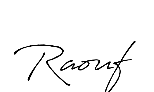 Also You can easily find your signature by using the search form. We will create Raouf name handwritten signature images for you free of cost using Antro_Vectra_Bolder sign style. Raouf signature style 7 images and pictures png