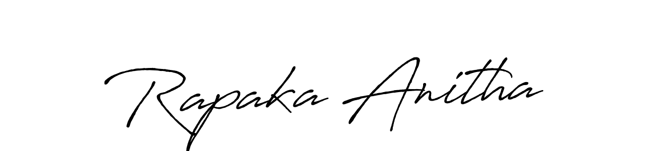 Also You can easily find your signature by using the search form. We will create Rapaka Anitha name handwritten signature images for you free of cost using Antro_Vectra_Bolder sign style. Rapaka Anitha signature style 7 images and pictures png