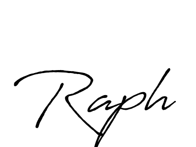 Raph stylish signature style. Best Handwritten Sign (Antro_Vectra_Bolder) for my name. Handwritten Signature Collection Ideas for my name Raph. Raph signature style 7 images and pictures png