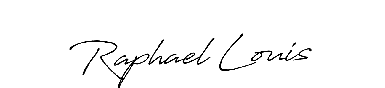 Raphael Louis stylish signature style. Best Handwritten Sign (Antro_Vectra_Bolder) for my name. Handwritten Signature Collection Ideas for my name Raphael Louis. Raphael Louis signature style 7 images and pictures png
