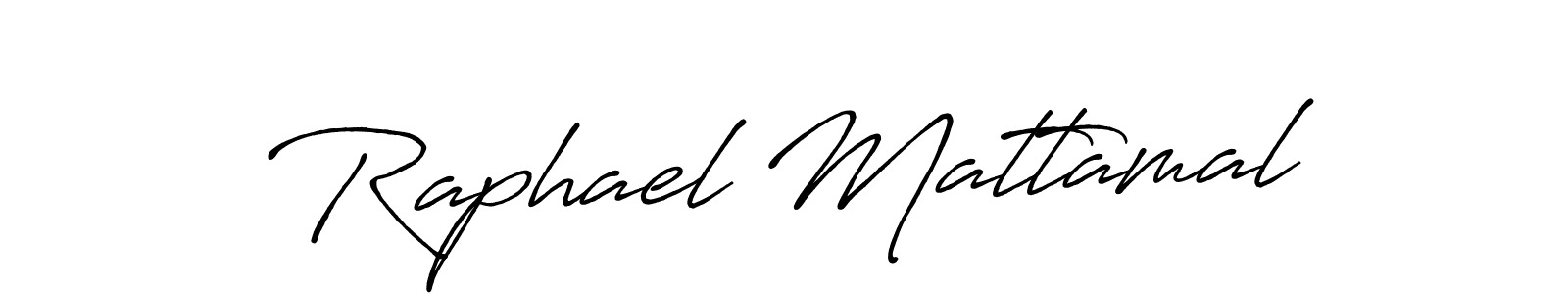 Create a beautiful signature design for name Raphael Mattamal. With this signature (Antro_Vectra_Bolder) fonts, you can make a handwritten signature for free. Raphael Mattamal signature style 7 images and pictures png