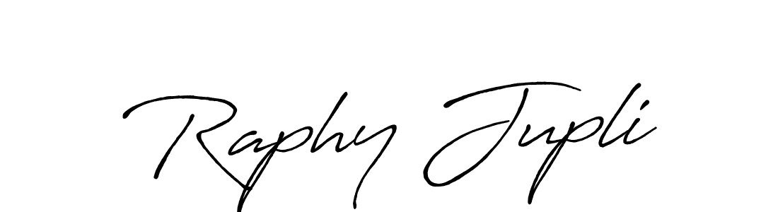 The best way (Antro_Vectra_Bolder) to make a short signature is to pick only two or three words in your name. The name Raphy Jupli include a total of six letters. For converting this name. Raphy Jupli signature style 7 images and pictures png