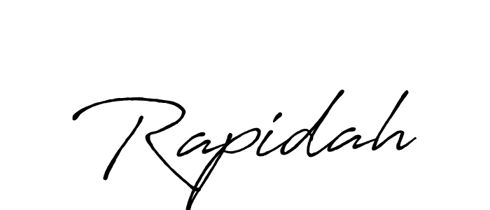 Use a signature maker to create a handwritten signature online. With this signature software, you can design (Antro_Vectra_Bolder) your own signature for name Rapidah. Rapidah signature style 7 images and pictures png