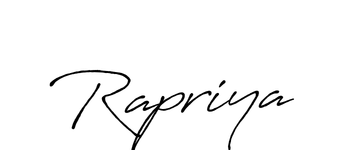 Rapriya stylish signature style. Best Handwritten Sign (Antro_Vectra_Bolder) for my name. Handwritten Signature Collection Ideas for my name Rapriya. Rapriya signature style 7 images and pictures png