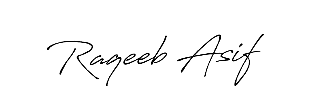 How to make Raqeeb Asif name signature. Use Antro_Vectra_Bolder style for creating short signs online. This is the latest handwritten sign. Raqeeb Asif signature style 7 images and pictures png