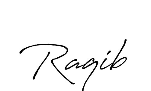 How to make Raqib signature? Antro_Vectra_Bolder is a professional autograph style. Create handwritten signature for Raqib name. Raqib signature style 7 images and pictures png