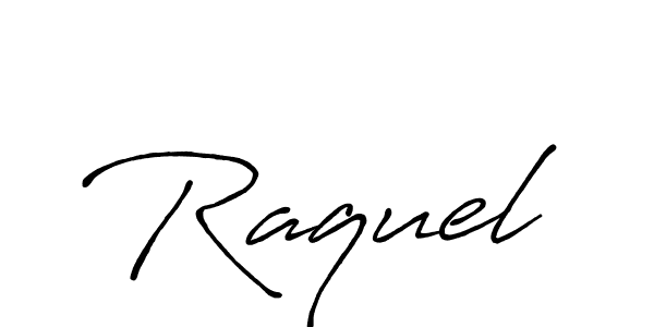 How to make Raquel name signature. Use Antro_Vectra_Bolder style for creating short signs online. This is the latest handwritten sign. Raquel signature style 7 images and pictures png