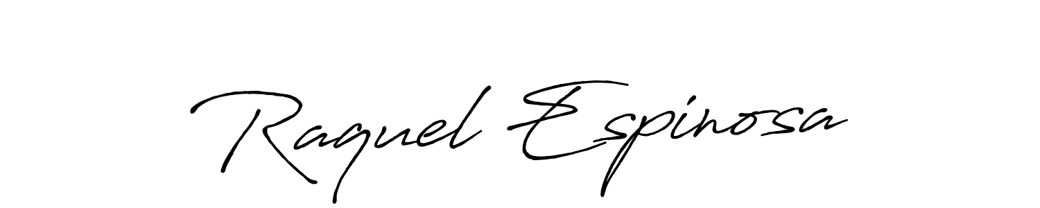 The best way (Antro_Vectra_Bolder) to make a short signature is to pick only two or three words in your name. The name Raquel Espinosa include a total of six letters. For converting this name. Raquel Espinosa signature style 7 images and pictures png