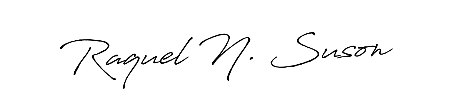 Raquel N. Suson stylish signature style. Best Handwritten Sign (Antro_Vectra_Bolder) for my name. Handwritten Signature Collection Ideas for my name Raquel N. Suson. Raquel N. Suson signature style 7 images and pictures png
