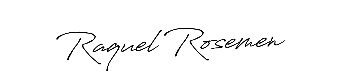 Use a signature maker to create a handwritten signature online. With this signature software, you can design (Antro_Vectra_Bolder) your own signature for name Raquel Rosemen. Raquel Rosemen signature style 7 images and pictures png