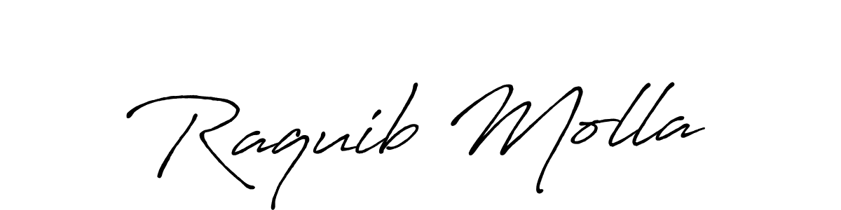 Raquib Molla stylish signature style. Best Handwritten Sign (Antro_Vectra_Bolder) for my name. Handwritten Signature Collection Ideas for my name Raquib Molla. Raquib Molla signature style 7 images and pictures png