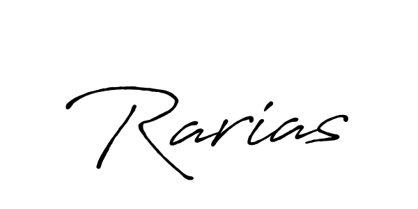 Create a beautiful signature design for name Rarias. With this signature (Antro_Vectra_Bolder) fonts, you can make a handwritten signature for free. Rarias signature style 7 images and pictures png