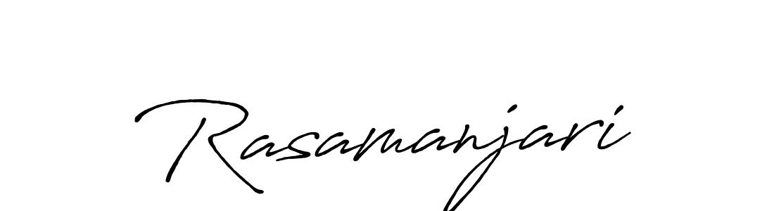 Make a beautiful signature design for name Rasamanjari. With this signature (Antro_Vectra_Bolder) style, you can create a handwritten signature for free. Rasamanjari signature style 7 images and pictures png