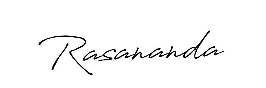 How to make Rasananda name signature. Use Antro_Vectra_Bolder style for creating short signs online. This is the latest handwritten sign. Rasananda signature style 7 images and pictures png