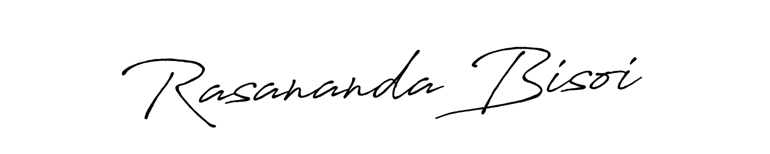 The best way (Antro_Vectra_Bolder) to make a short signature is to pick only two or three words in your name. The name Rasananda Bisoi include a total of six letters. For converting this name. Rasananda Bisoi signature style 7 images and pictures png