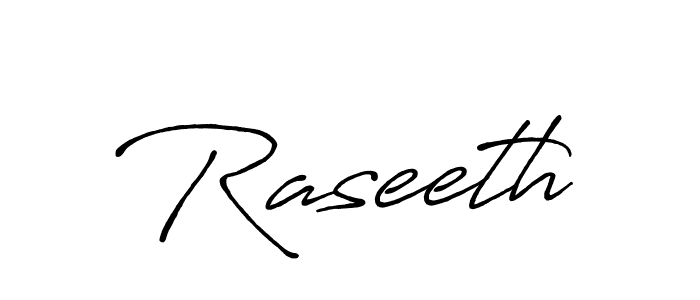 Make a beautiful signature design for name Raseeth. With this signature (Antro_Vectra_Bolder) style, you can create a handwritten signature for free. Raseeth signature style 7 images and pictures png
